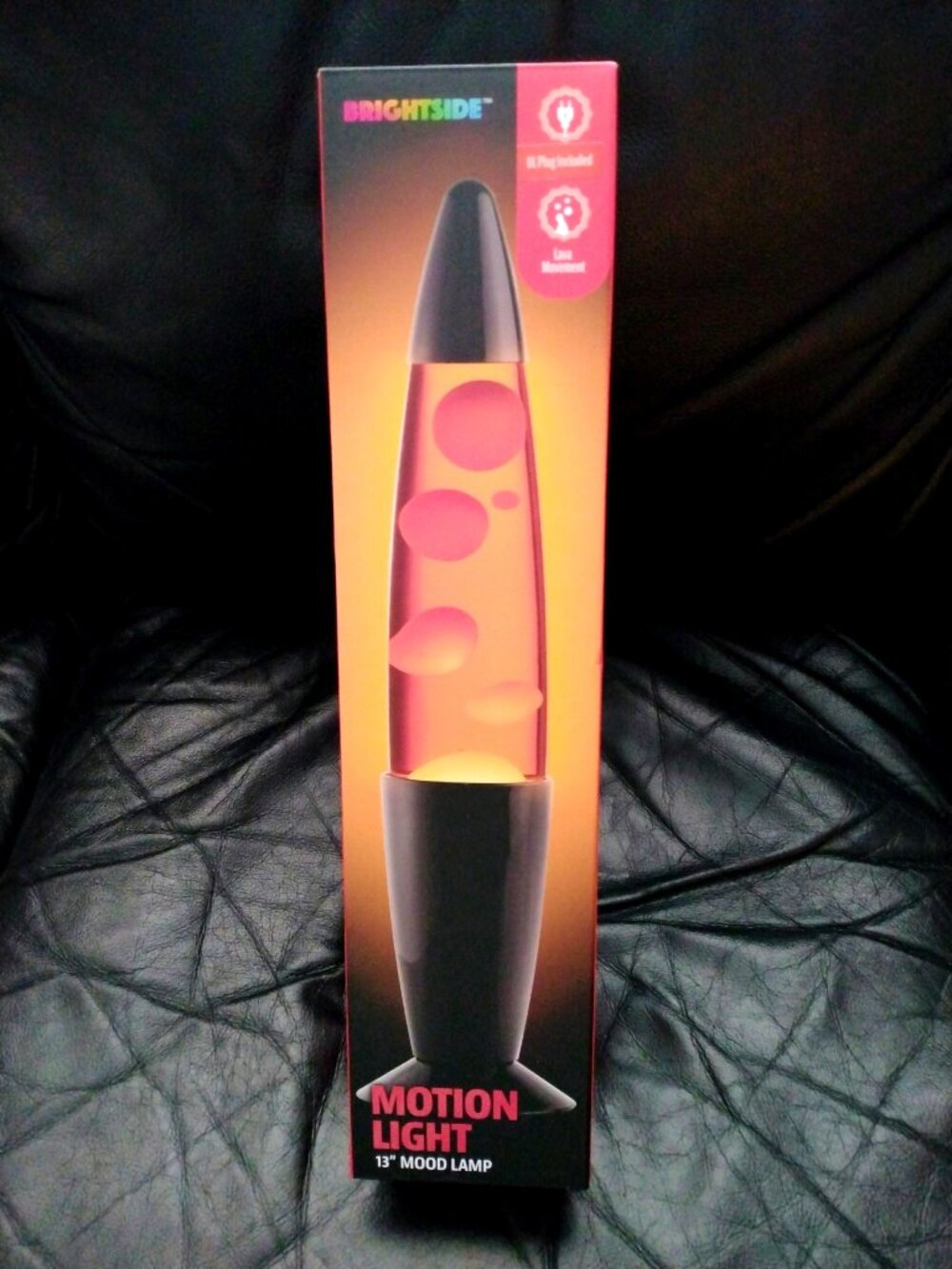Vintage Rocket 13” Lava lamp, Mood Lamp, Motion Light, Yellow & Orange, 8hrs